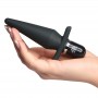 Черная анальная пробка с вибрацией Delicious Fullness Vibrating Butt Plug - 14 см. (Fifty Shades of Grey FS-48291)