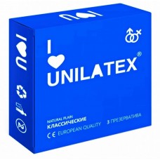 Классические презервативы Unilatex Natural Plain - 3 шт. (Unilatex Unilatex Natural Plain №3)