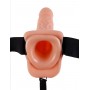 Полый страпон телесного цвета Hollow Strap-On with Balls - 24 см. (Pipedream PD3374-21)