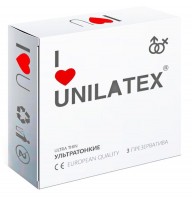 Ультратонкие презервативы Unilatex Ultra Thin - 3 шт. (Unilatex Unilatex Ultra Thin №3)