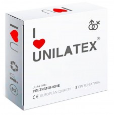 Ультратонкие презервативы Unilatex Ultra Thin - 3 шт. (Unilatex Unilatex Ultra Thin №3)