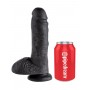 Чёрный фаллоимитатор 8  Cock with Balls - 21,3 см. (Pipedream PD5507-23)
