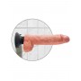 Телесный вибромассажер 10  Vibrating Cock with Balls - 25,4 см. (Pipedream PD5410-21)