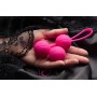 Ярко-розовый набор для тренировки вагинальных мышц Kegel Balls (RestArt RA-302)