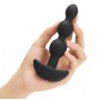 Чёрная анальная виброёлочка TRIPLET ANAL BEADS BLACK - 14 см. (b-Vibe BV-005-BLK)