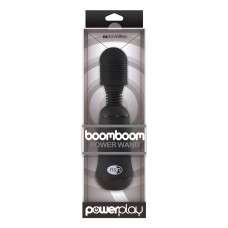 Чёрный вибромассажёр для эрогенных зон BoomBoom Power Wand - 18 см. (NS Novelties NSN-0316-43)