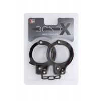 Чёрные наручники из листового металла BONDX METAL CUFFS BLACK (Dream Toys 20866)