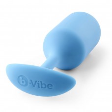 Голубая пробка для ношения B-vibe Snug Plug 3 - 12,7 см. (b-Vibe BV-009-TL)