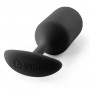 Чёрная пробка для ношения B-vibe Snug Plug 3 - 12,7 см. (b-Vibe BV-009-BLK)