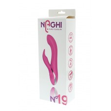 Розовый вибратор NAGHI NO.19 RECHARGEABLE DUO VIBRATOR со стимулятором клитора (Tonga 530019)